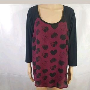 torrid faded heart raglan